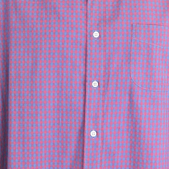 J. Crew Men's Long Sleeve Blue and Pink Checkered Button-up Shirt Size L - Picture 6 of 12